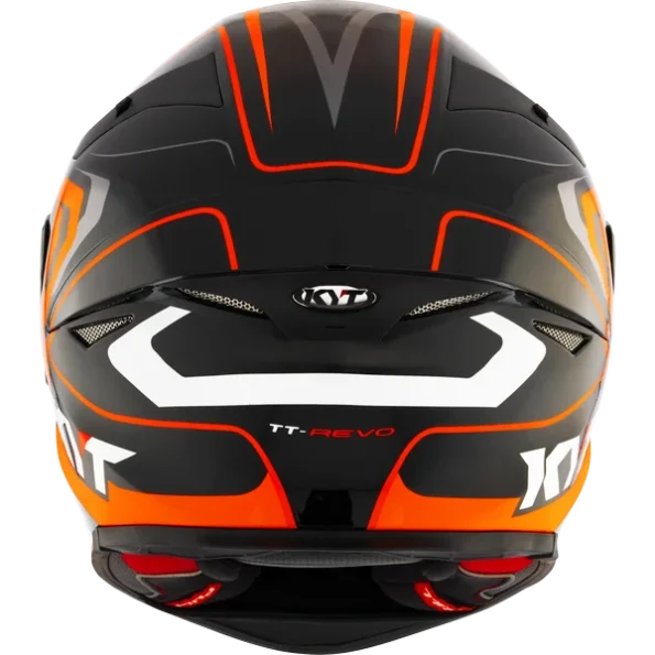 KYT TT Revo Overtech Black Orange Gloss Helmet