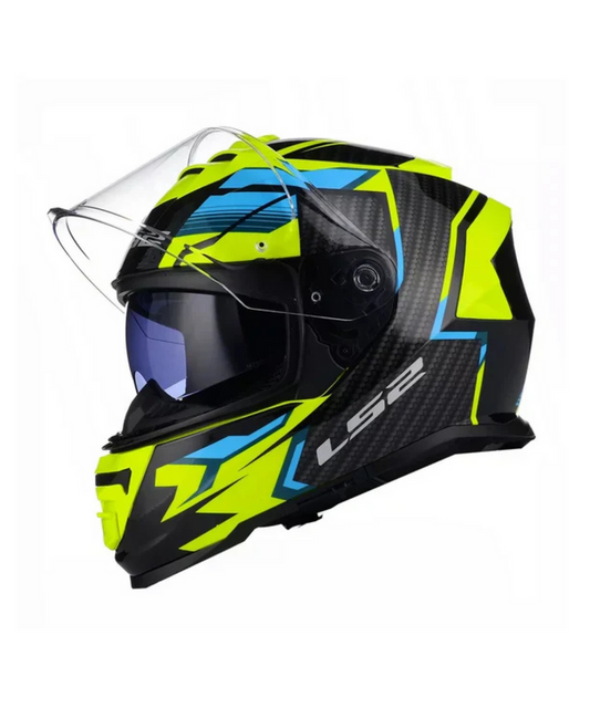 LS2 FF800 STORM II TRACKER HIVIZ YELLOW HELMET-06(D-RING)