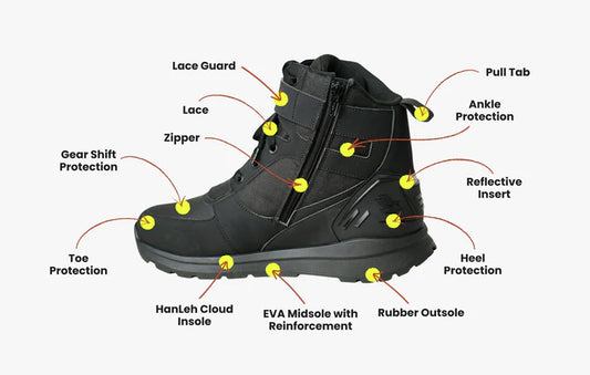HanLeh Urbano Motorcycle Boots with Protection for Everyday use