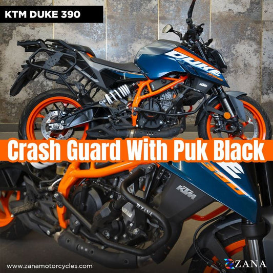 ZANA Crash guard with slider puck in black color for KTM Duke 390/250/200/390 Gen3 – ZI-8417