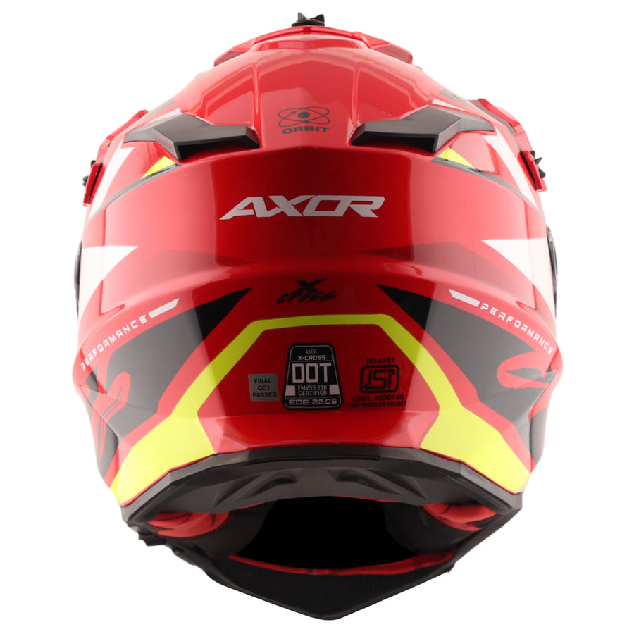 Axor X-Cross Dual Visor ORBIT Gloss RED BLACK Helmet