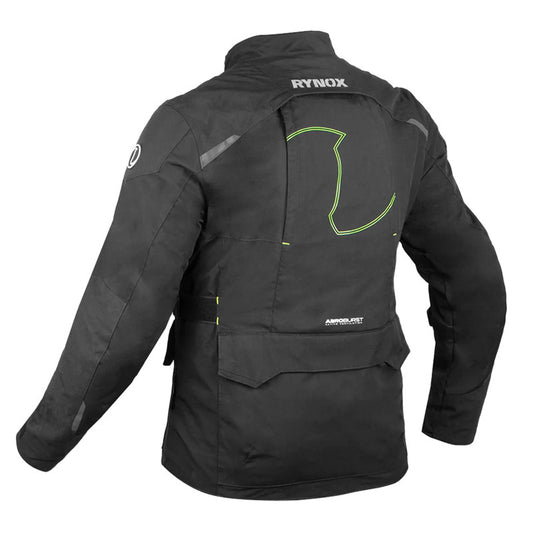 Rynox Advento Pro Black Hi-viz green Jacket - AH Helmets