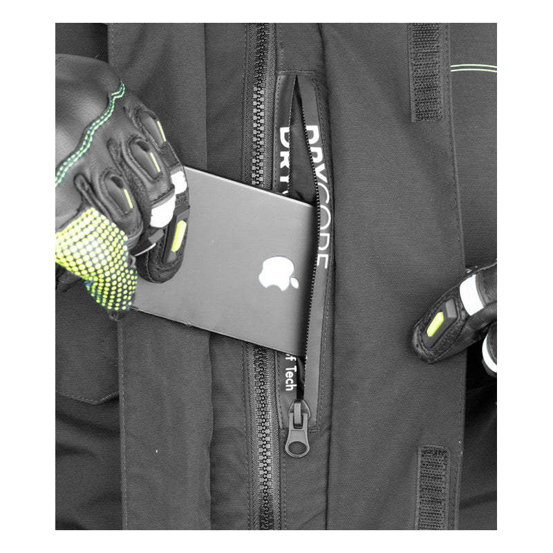 Rynox Advento Pro Black Hi-viz green Jacket - AH Helmets