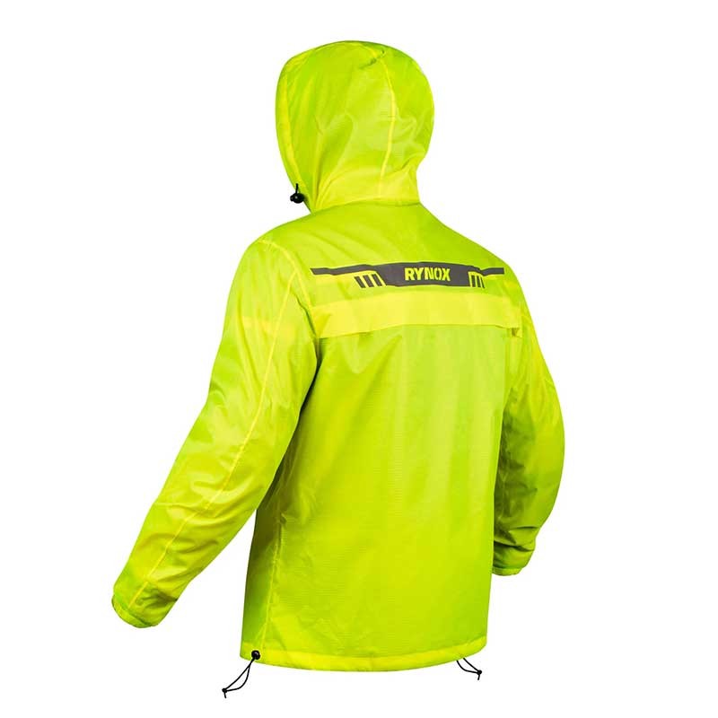 Rynox H2Go Pro 3 Rain Jacket (Hi-Viz Green)