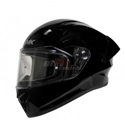 SMK Stellar Sports Solid Gloss Black Helmet (GL200)