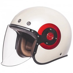 SMK Retro Jet GL200 Unicolor Helmet Red Ring