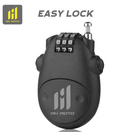 MH Moto Easy lock (Anti-theft Password Wheel Helmet Coded Lock )