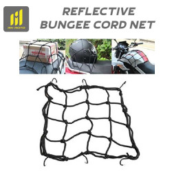 MH Moto Motorcycle Bungee Cargo Luggage Net Holder (Black) 15x15cm