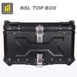 MH Aluminium 65L Black Top box Without Backrest