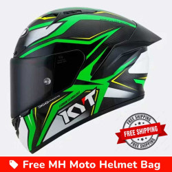 KYT NZ-Race Carbon Stride Full Face Helmet Green Fluo