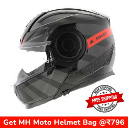 LS2 FF902 Scope HAMR Gloss Black Titanium Red Helmet
