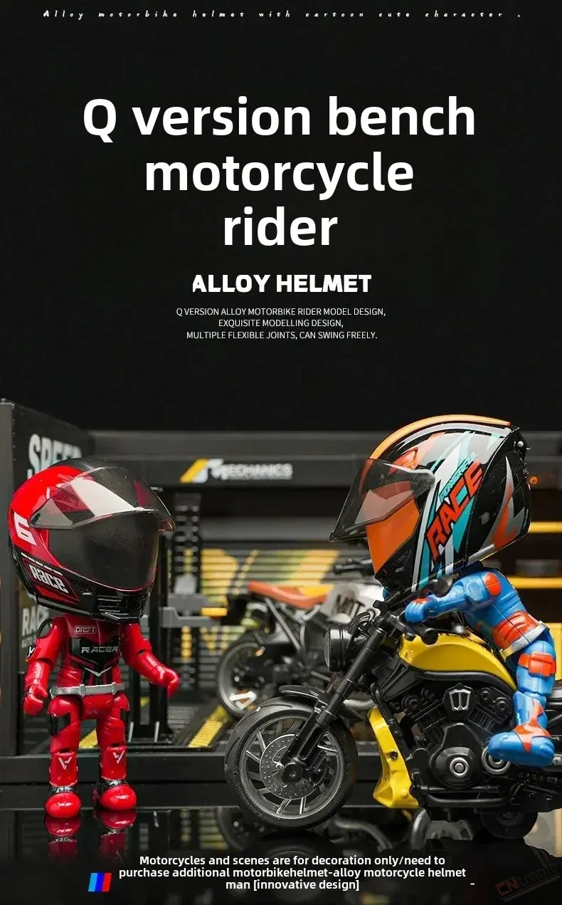 Flash Motorcycle Model Simulation Racer Motorcycle + Rider Set