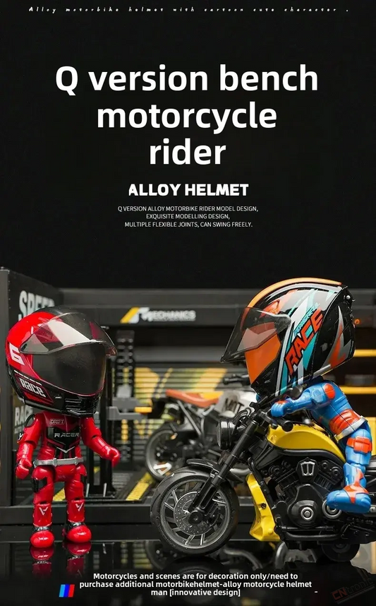 Flash Motorcycle Model Simulation Racer Motorcycle + Rider Set