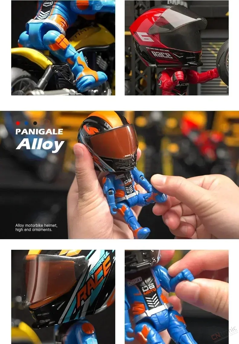 Flash Motorcycle Model Simulation Racer Motorcycle + Rider Set