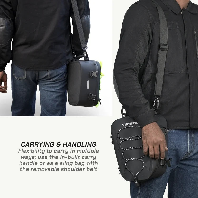Viaterra 100% WP SEAT BAG TAILBAG BLACK - 6LTR
