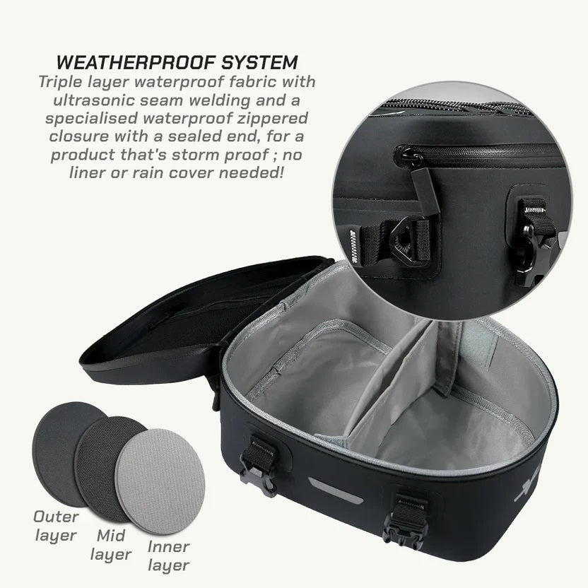 Viaterra 100% WP SEAT BAG TAILBAG BLACK - 6LTR