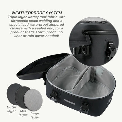 Viaterra 100% WP SEAT BAG TAILBAG BLACK - 6LTR