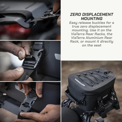 Viaterra 100% WP SEAT BAG TAILBAG BLACK - 6LTR
