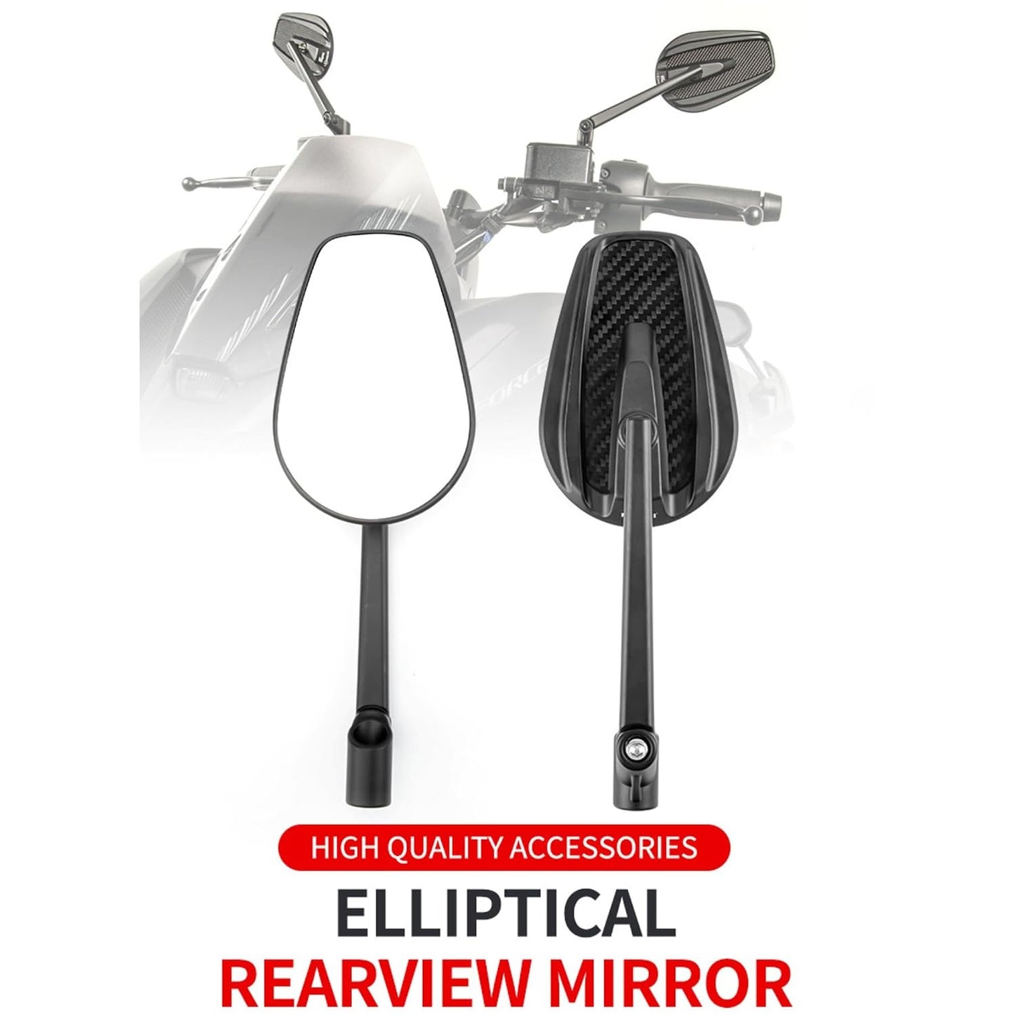 Motorcycle Carbon Adjustable Mirror (Sports)