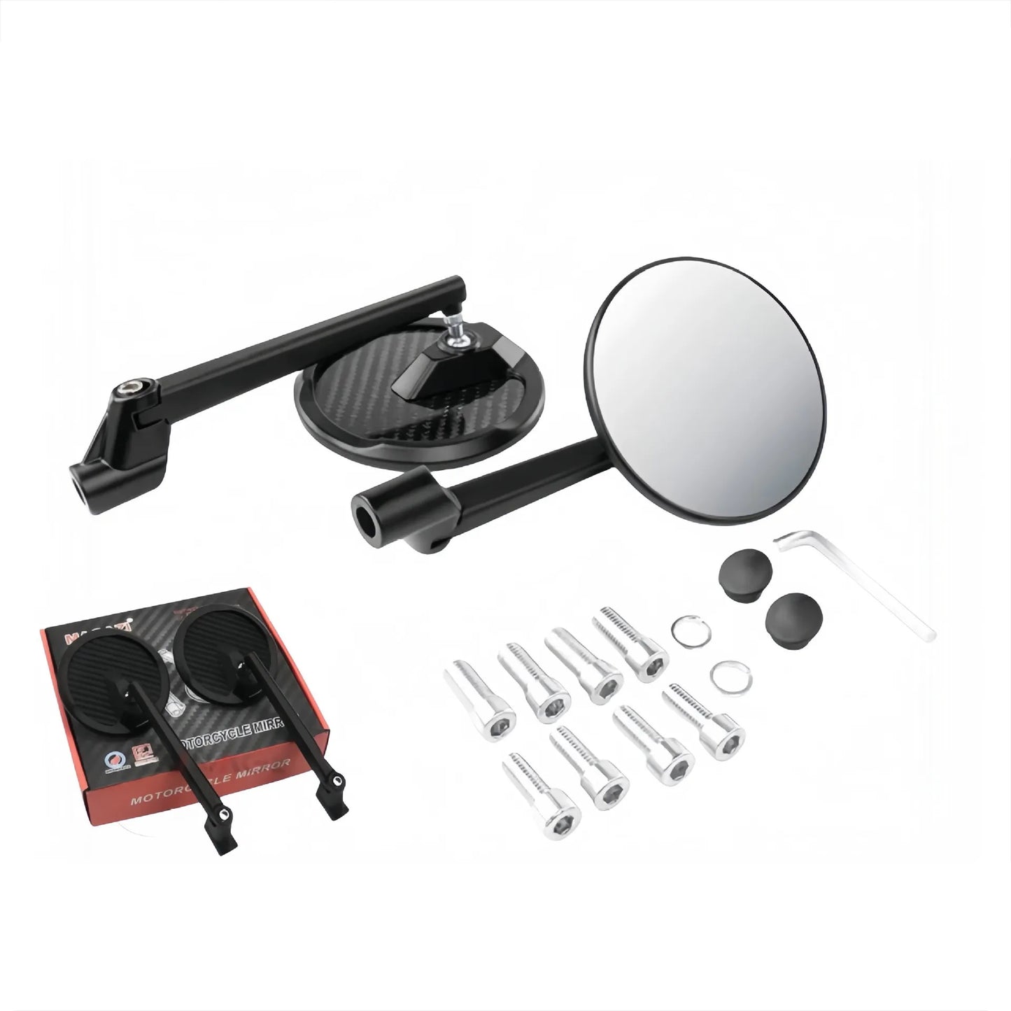 Motorcycle Carbon Adjustable Mirror (Cruiser)