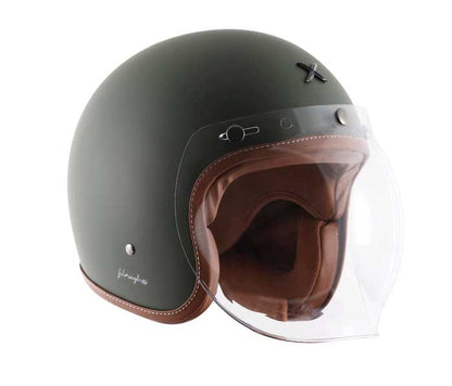 Axor Retro Jet Dull Battle Green Helmet