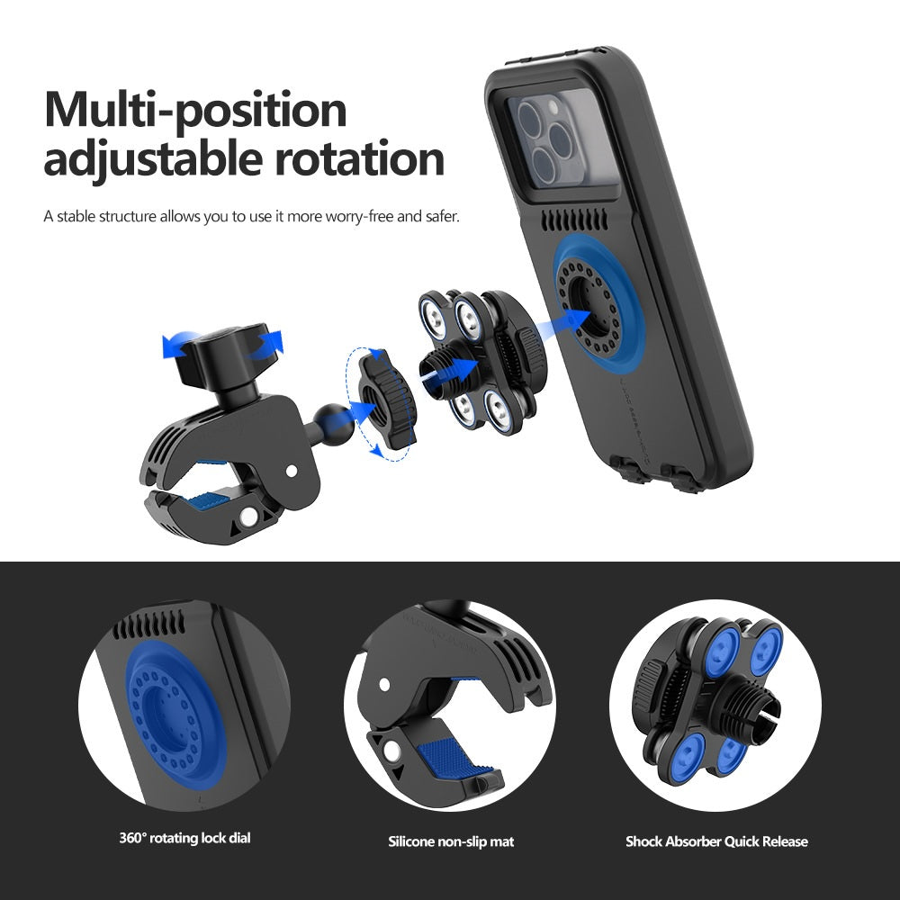 M-108 WP-D MOBILE HOLDER WITH DAMPNER FOR MOTORCYCLE