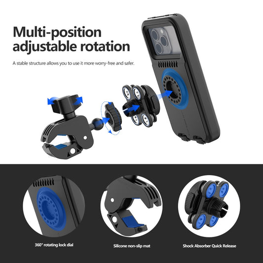 M-108 WP-D MOBILE HOLDER WITH DAMPNER FOR MOTORCYCLE