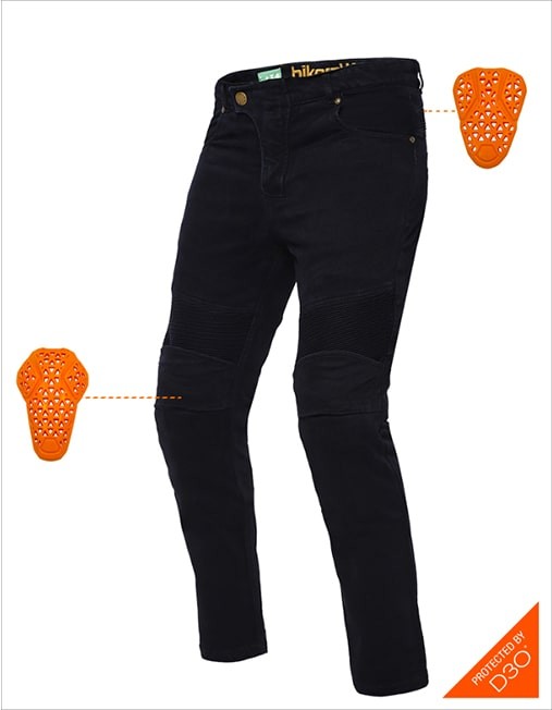 Bikeratti Raven Denim Black Riding Jeans - AH Helmets