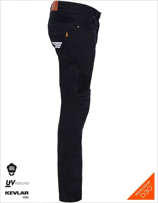 Bikeratti Raven Denim Black Riding Jeans - AH Helmets