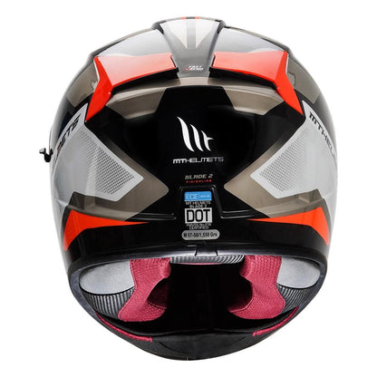 MT Blade 2sv Finish Line Gloss Red Helmet