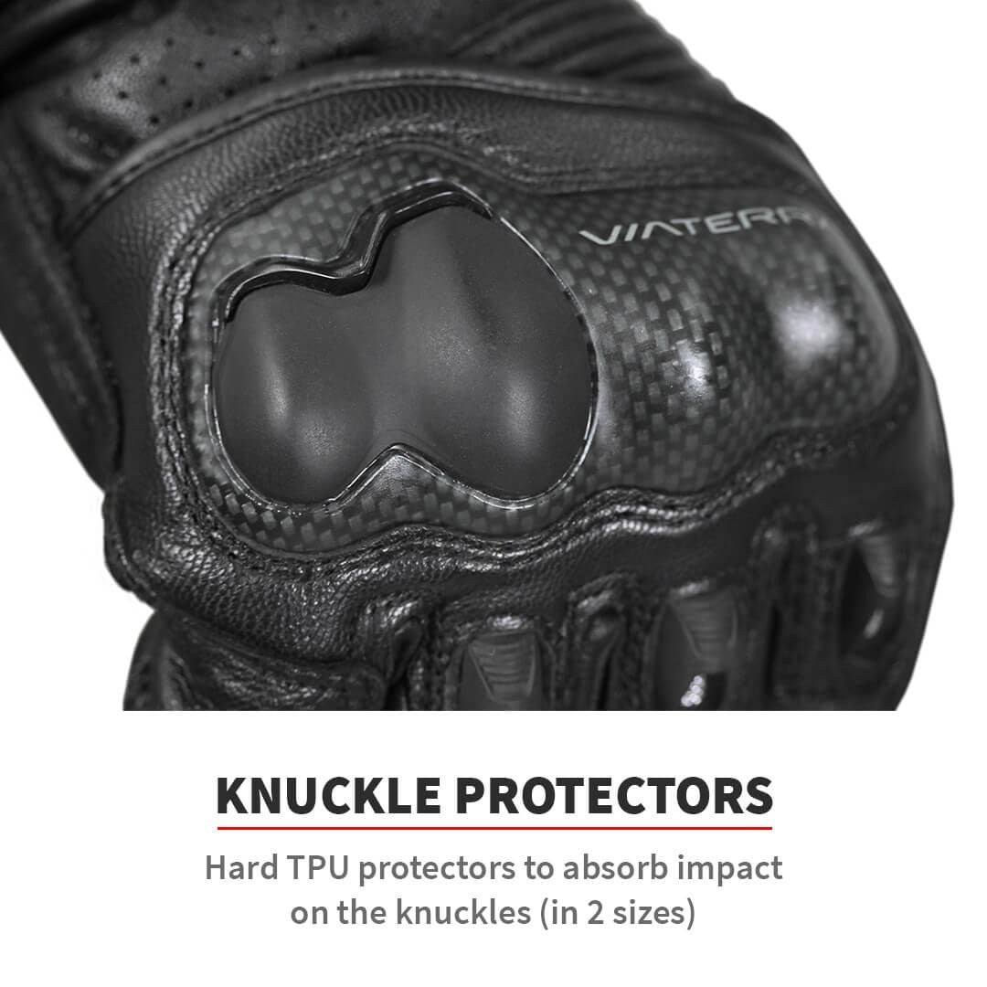 ViaTerra Grid – Riding Black full gauntlet Gloves - AH Helmets