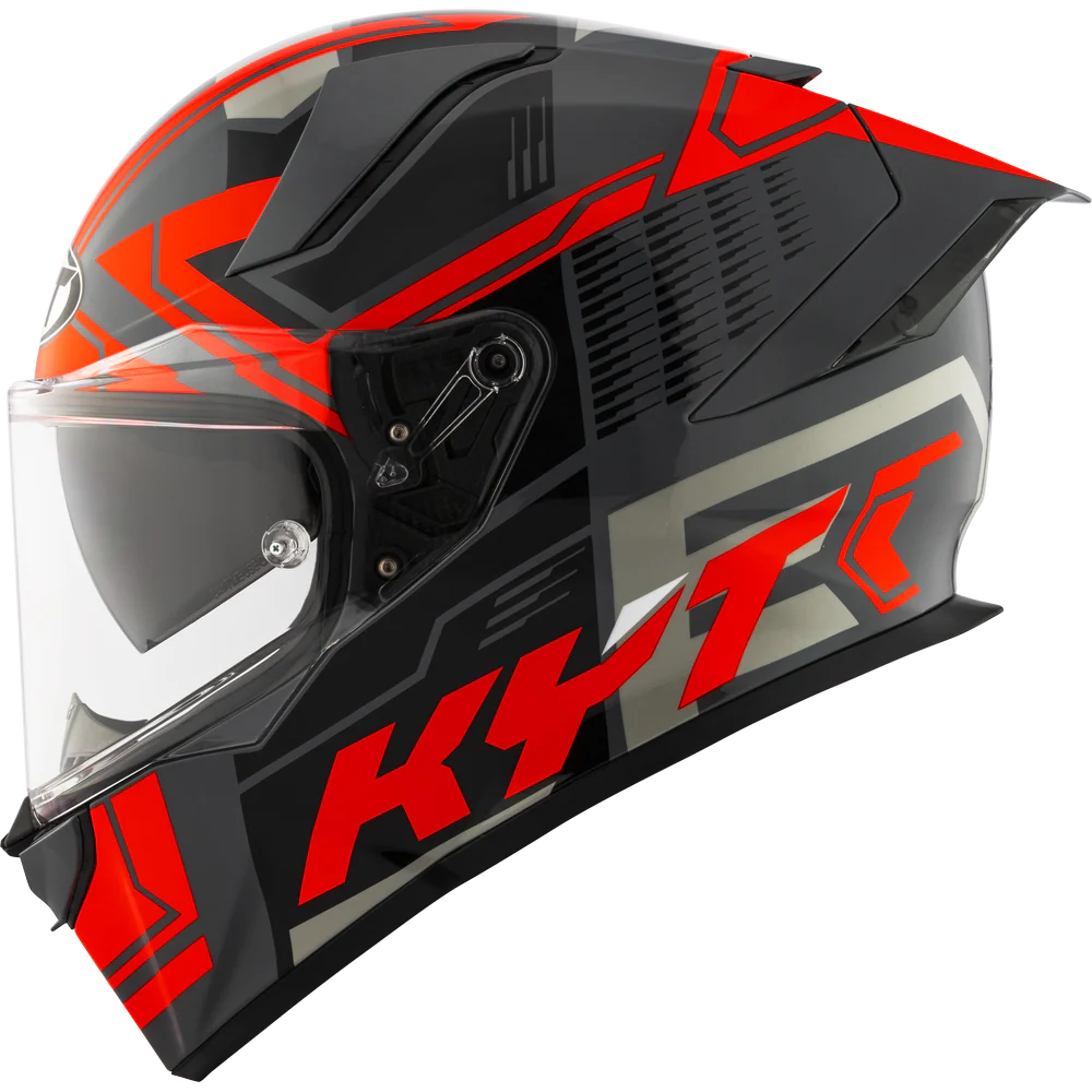 KYT R2R Pro Octane Black Red Gloss Helmet