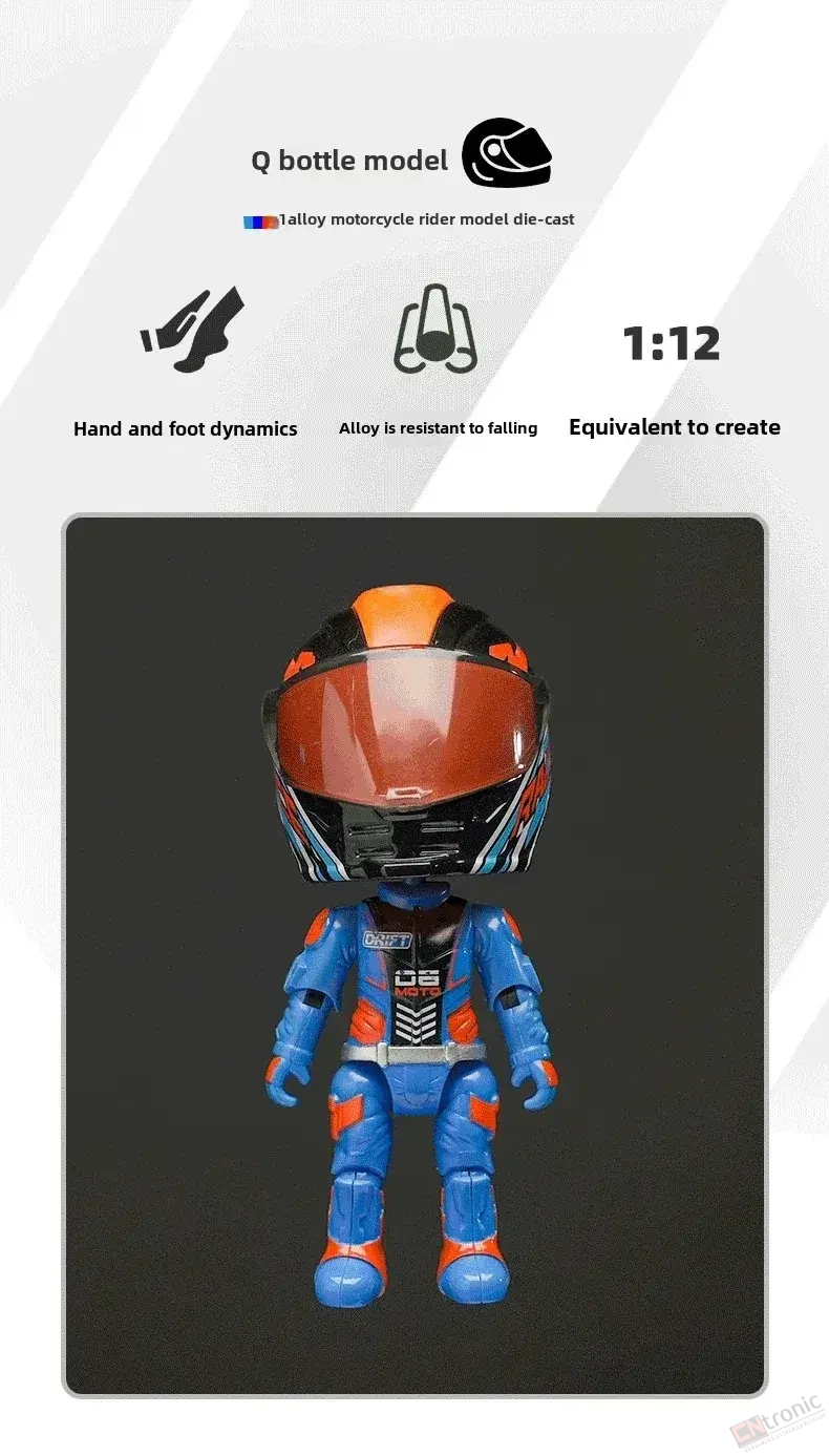 Flash Motorcycle Model Simulation Racer Motorcycle + Rider Set