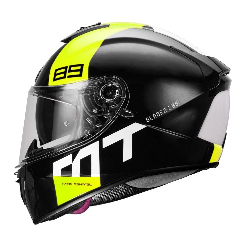 MT Blade 2sv 89 Gloss Fluorescent Yellow Helmet - AH Helmets