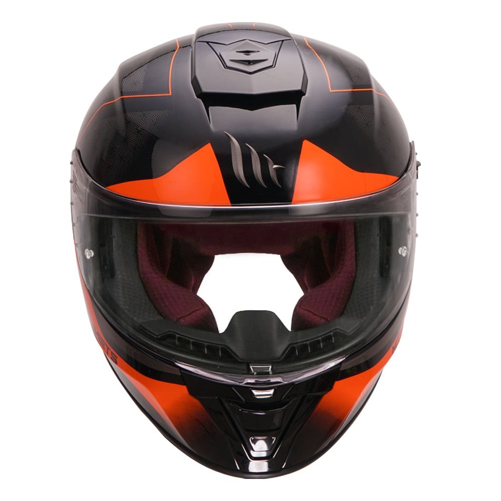 MT Blade 2sv Aura Gloss Fluorescent Orange Helmet - AH Helmets