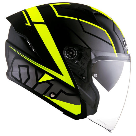 KYT NFJ Motion Matt Yellow Fluo Helmet