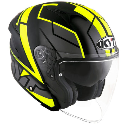 KYT NFJ Motion Matt Yellow Fluo Helmet