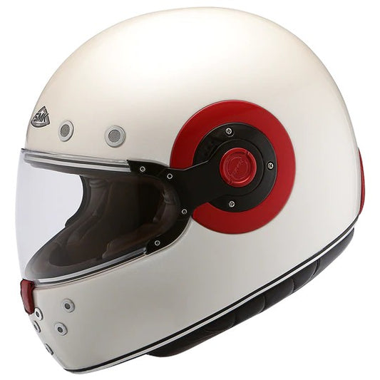 SMK Retro White Red Gloss (GL130) Helmet