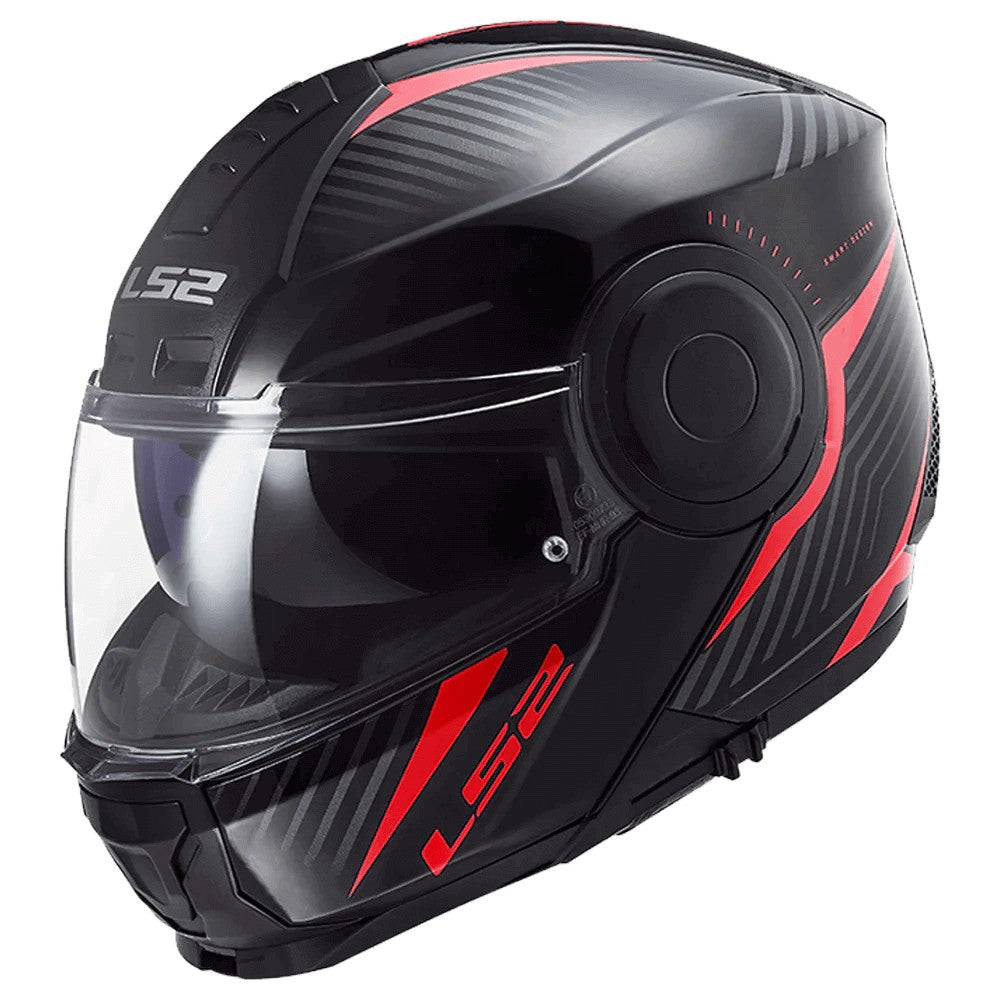 LS2 FF902 Scope Skid Gloss Black Red Helmet - AH Helmets