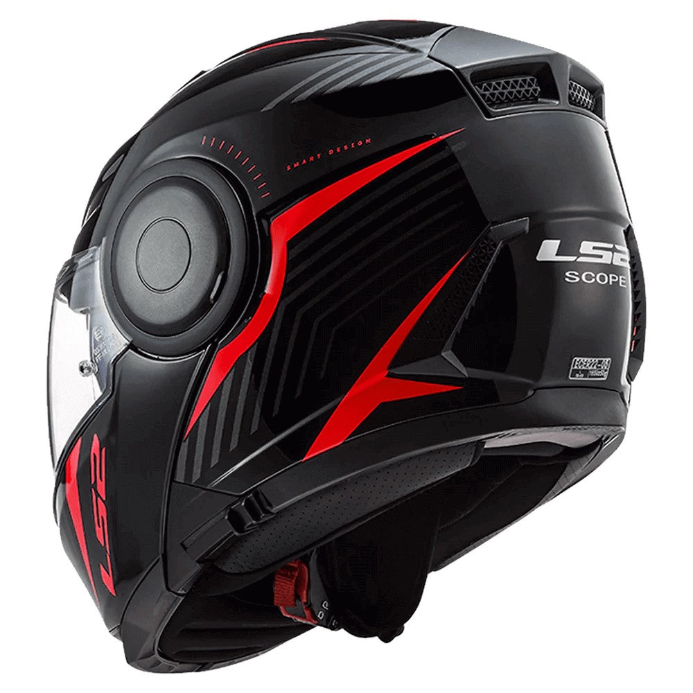 LS2 FF902 Scope Skid Gloss Black Red Helmet - AH Helmets