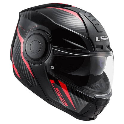 LS2 FF902 Scope Skid Gloss Black Red Helmet - AH Helmets