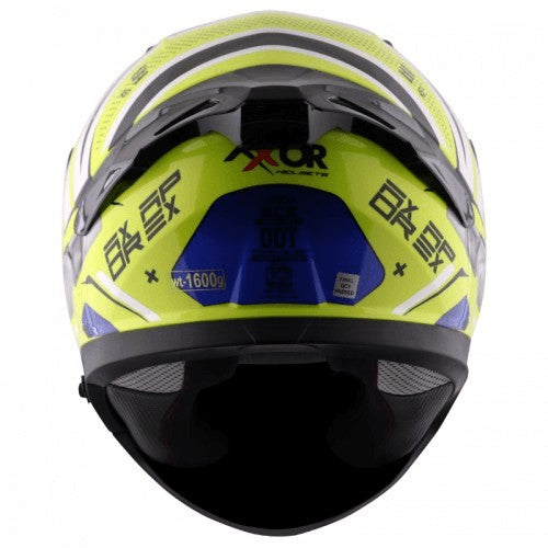 Axor Apex Turbine Hex 2 Neon Yellow Blue Helmet - AH Helmets