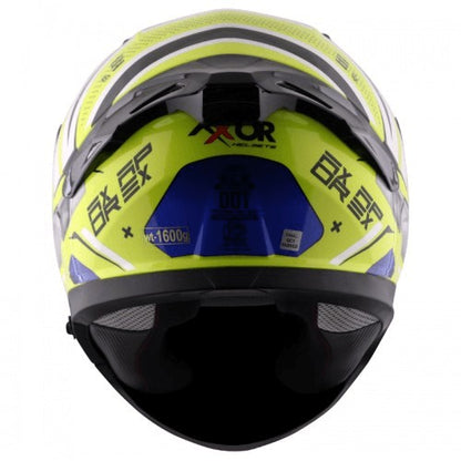 Axor Apex Turbine Hex 2 Neon Yellow Blue Helmet - AH Helmets