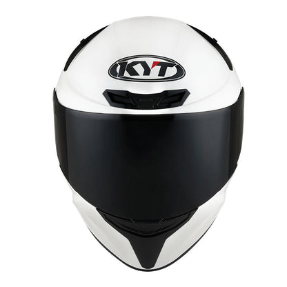 KYT TT Course Plain White Helmet