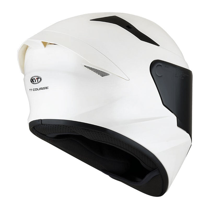 KYT TT Course Plain White Helmet