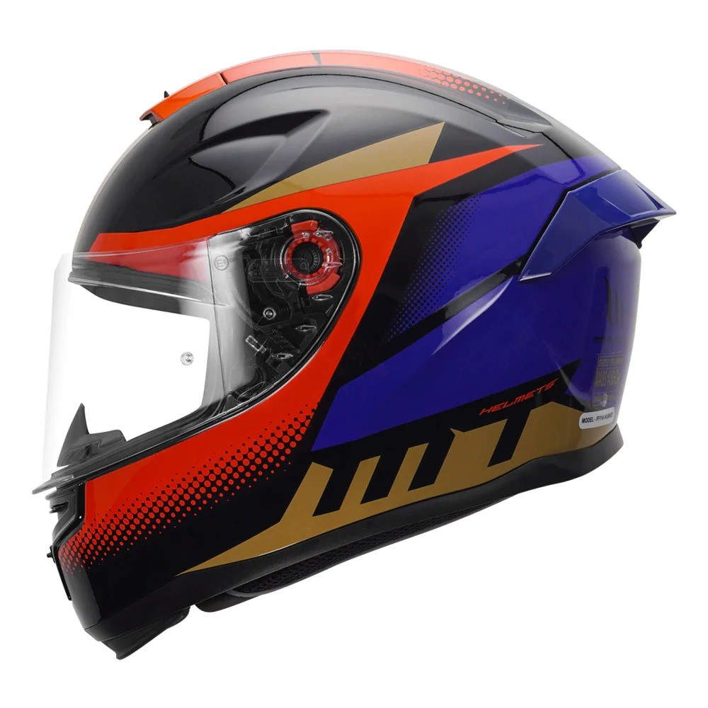 MT Hummer Brick Gloss Blue Helmet - AH Helmets