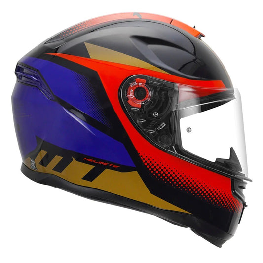 MT Hummer Brick Gloss Blue Helmet