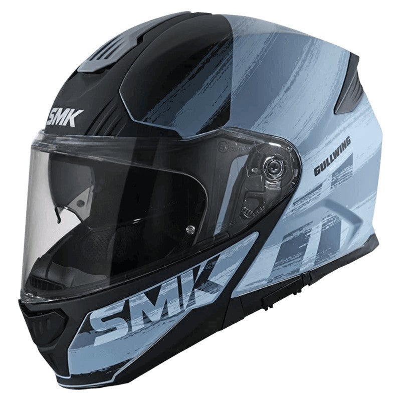 SMK Gullwing Tourleader Grey Black Gloss (GL626) Helmet - AH Helmets