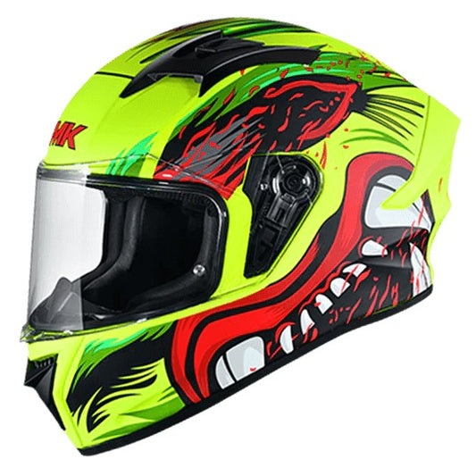 SMK Stellar Animal Yellow Red Green Gloss (GL438) Helmet