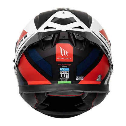 MT Thunder3 Pro Pulsion Matt Red Grey Helmet